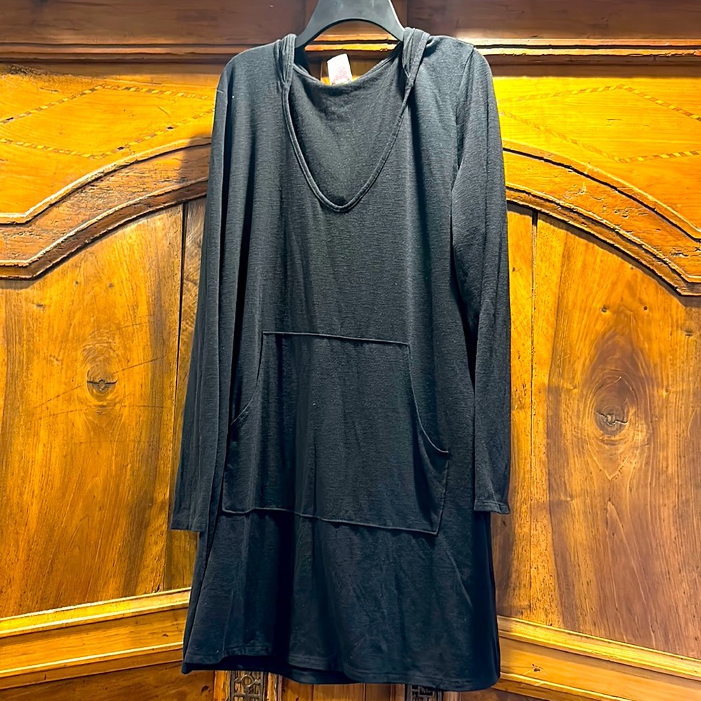 Bathing suit coverup with hood